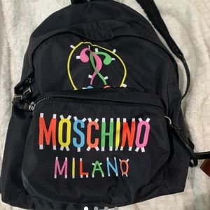 moschino rainbow question mark backpack